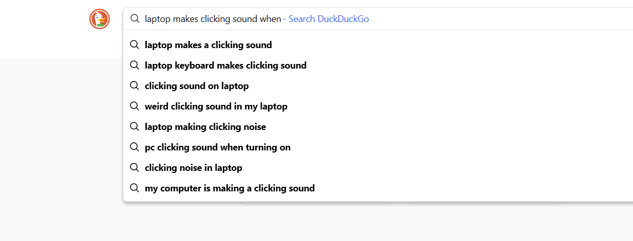 پیشنهادات جستجوی هوشمندانه Duckduckgo