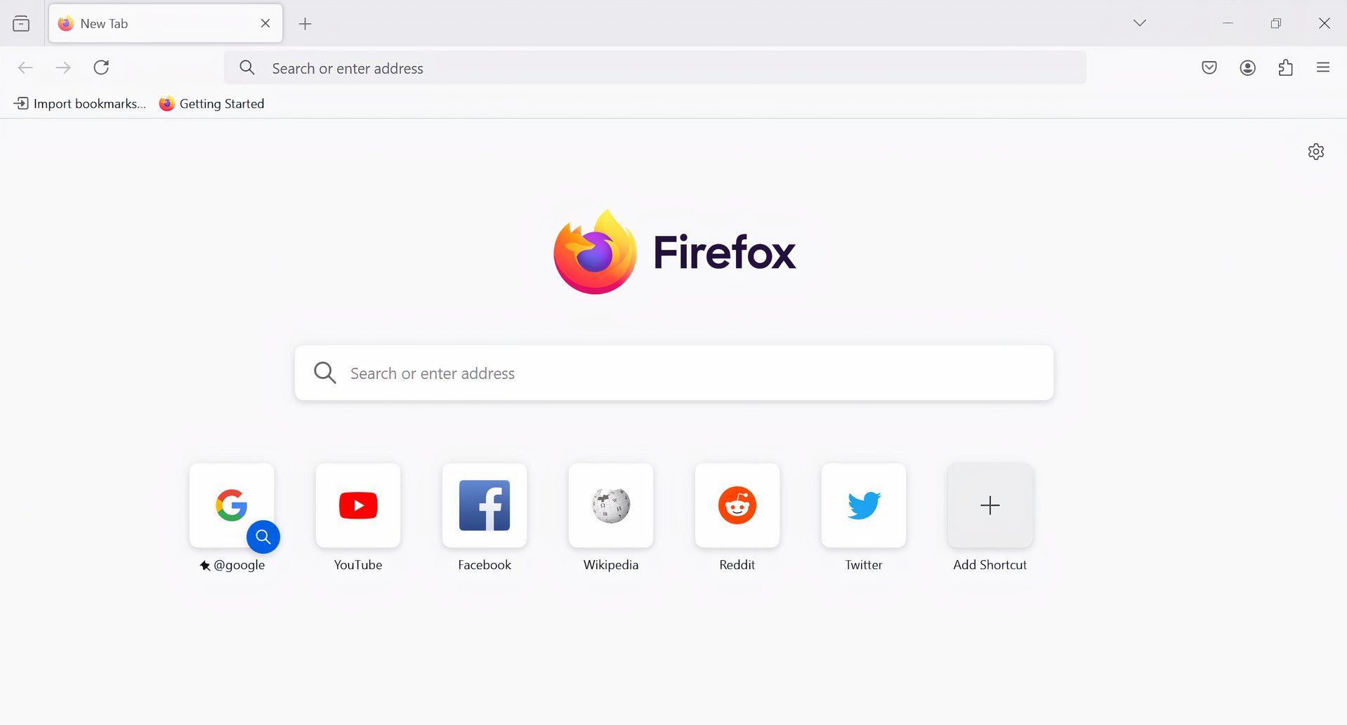 صفحه شروع مرورگر Firefox