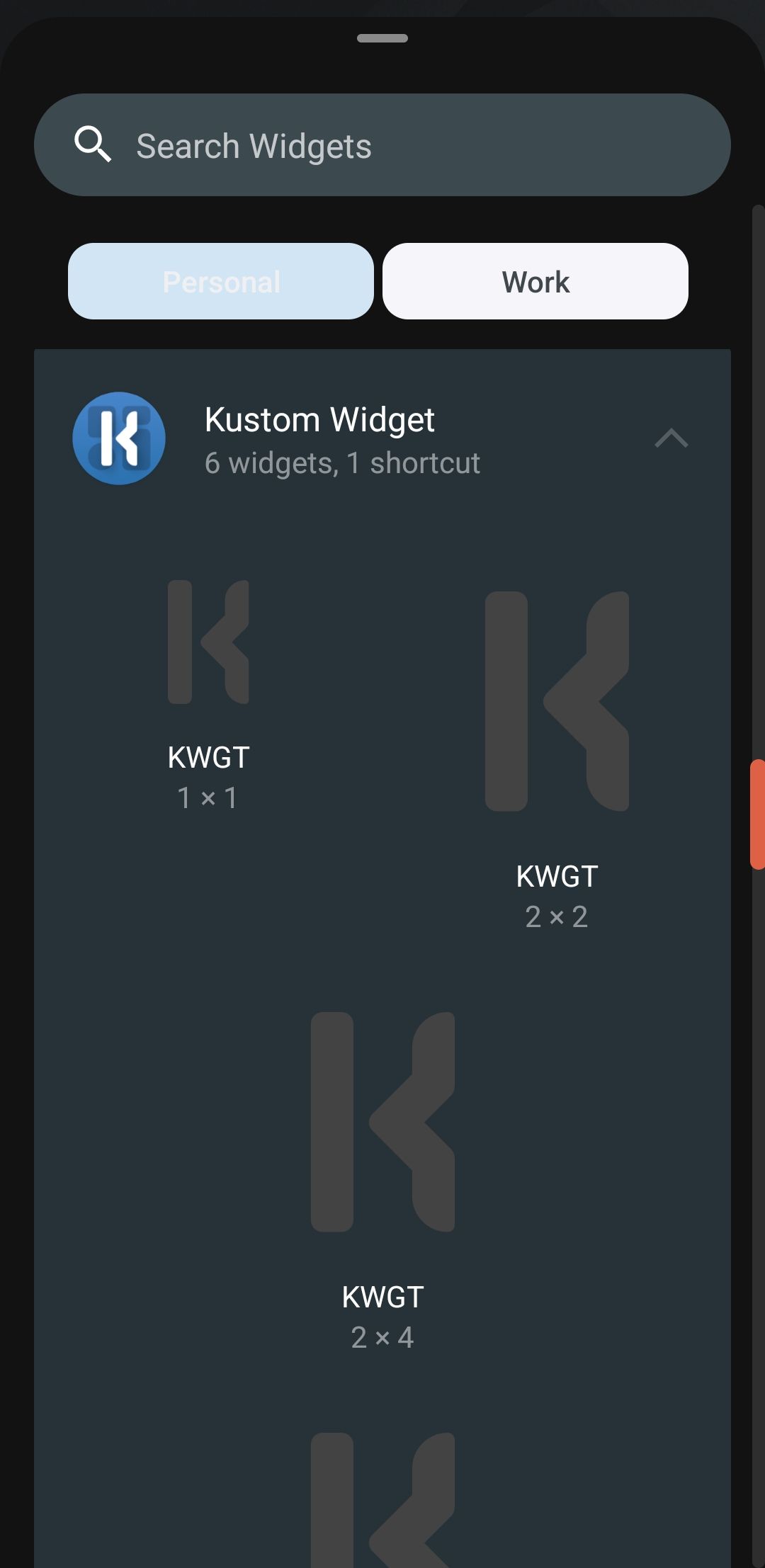 ویجت KWGT در Android