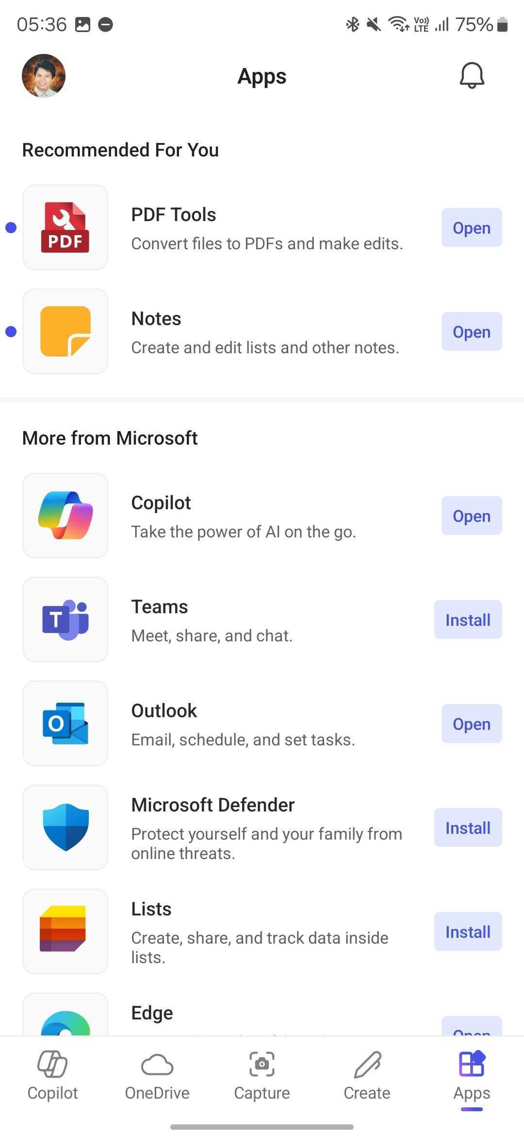 سایر برنامه های بهره وری در Copilot M365
