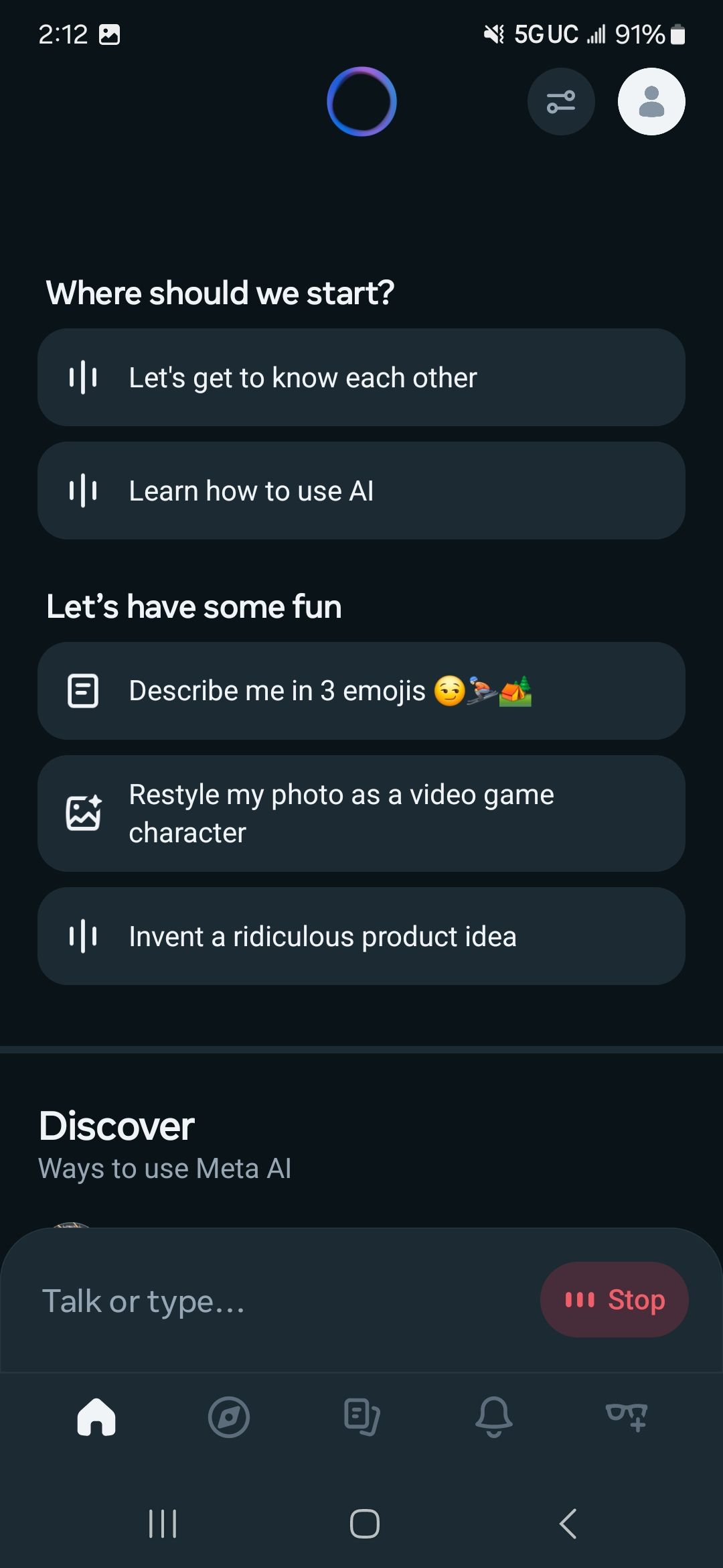 برنامه متا AI
