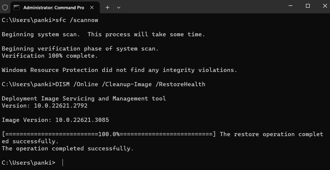 اسکن های SFC و Disc
