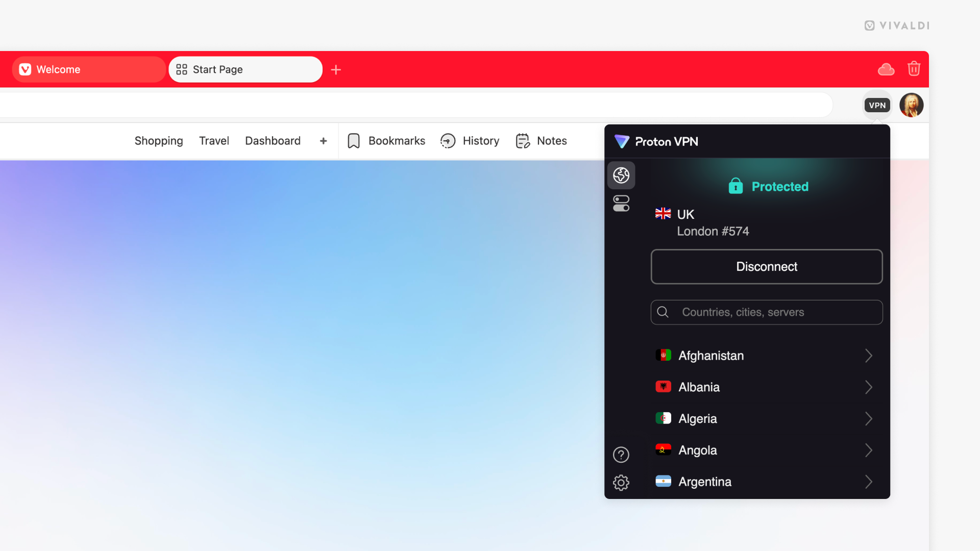 نحوه اتصال به پروتون VPN با استفاده از VivalDi.