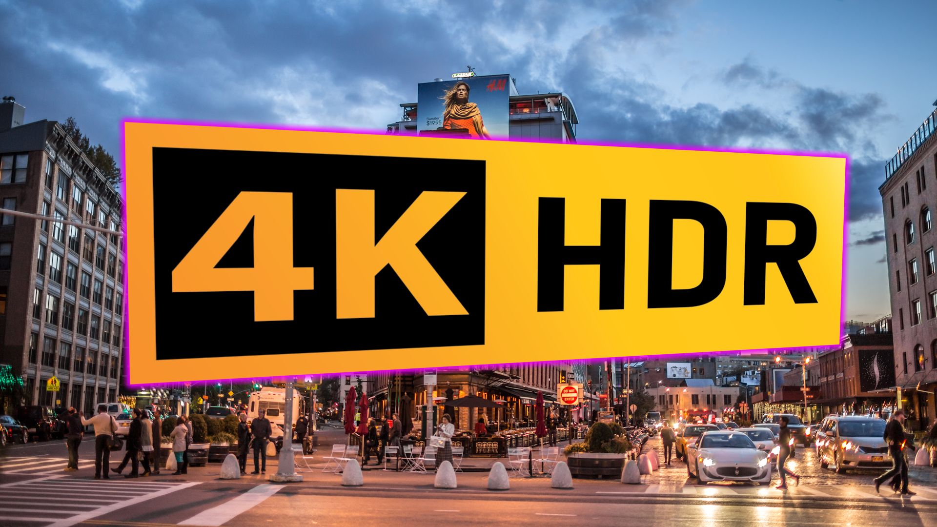 آرم 4K HDR در صحنه خیابان HDR
