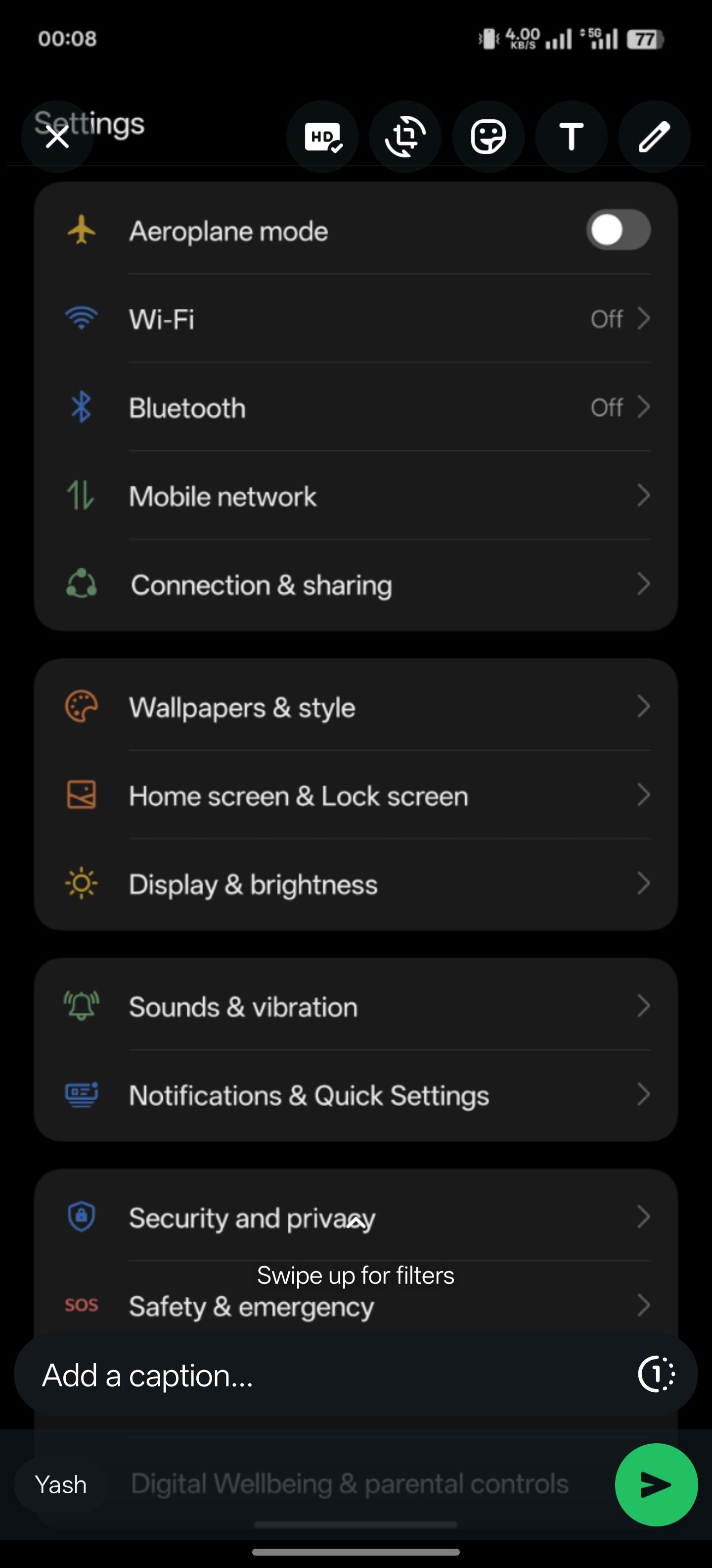 ویرایش و به اشتراک گذاری تصویر از Gboard بر روی تلفن Android.