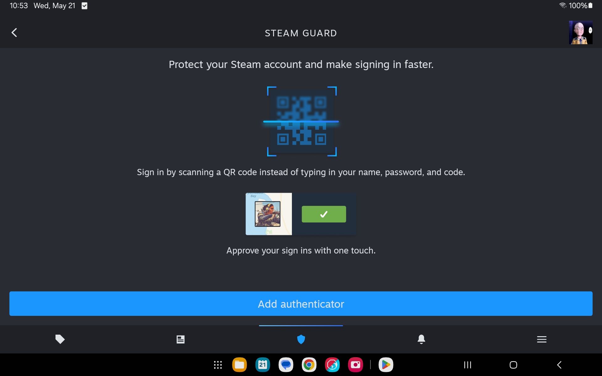 اضافه کردن یک تأیید کننده در Steam Mobile