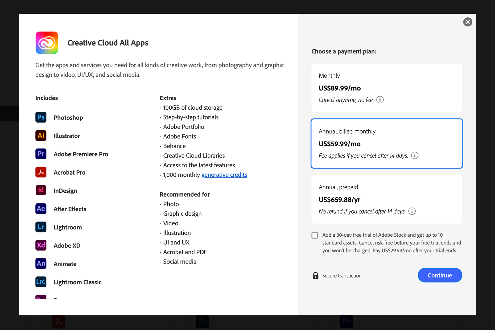Adobe همه برنامه ها