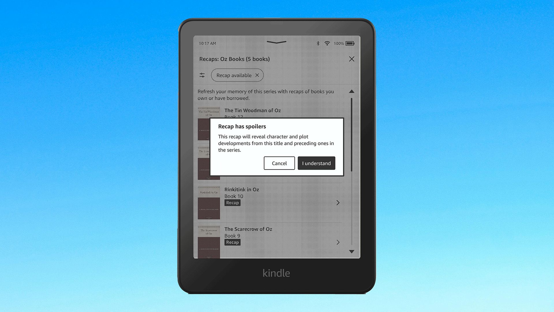 ویژگی Recap Book Amazon Kindle.
