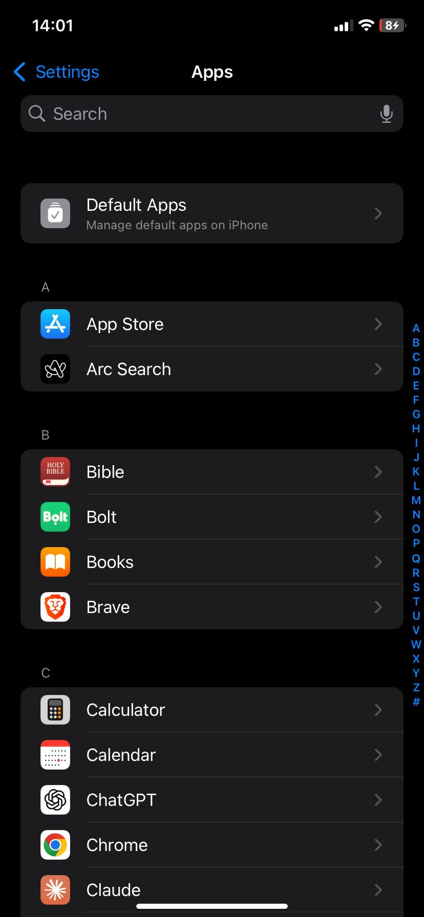 برنامه AppStore در تنظیمات