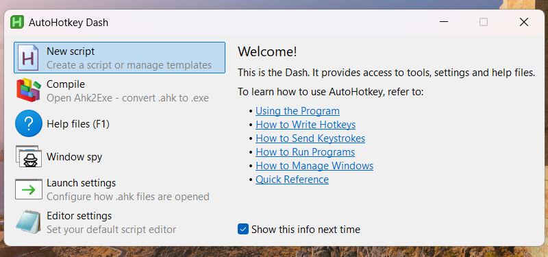 Autohotkey-Windows- برنامه