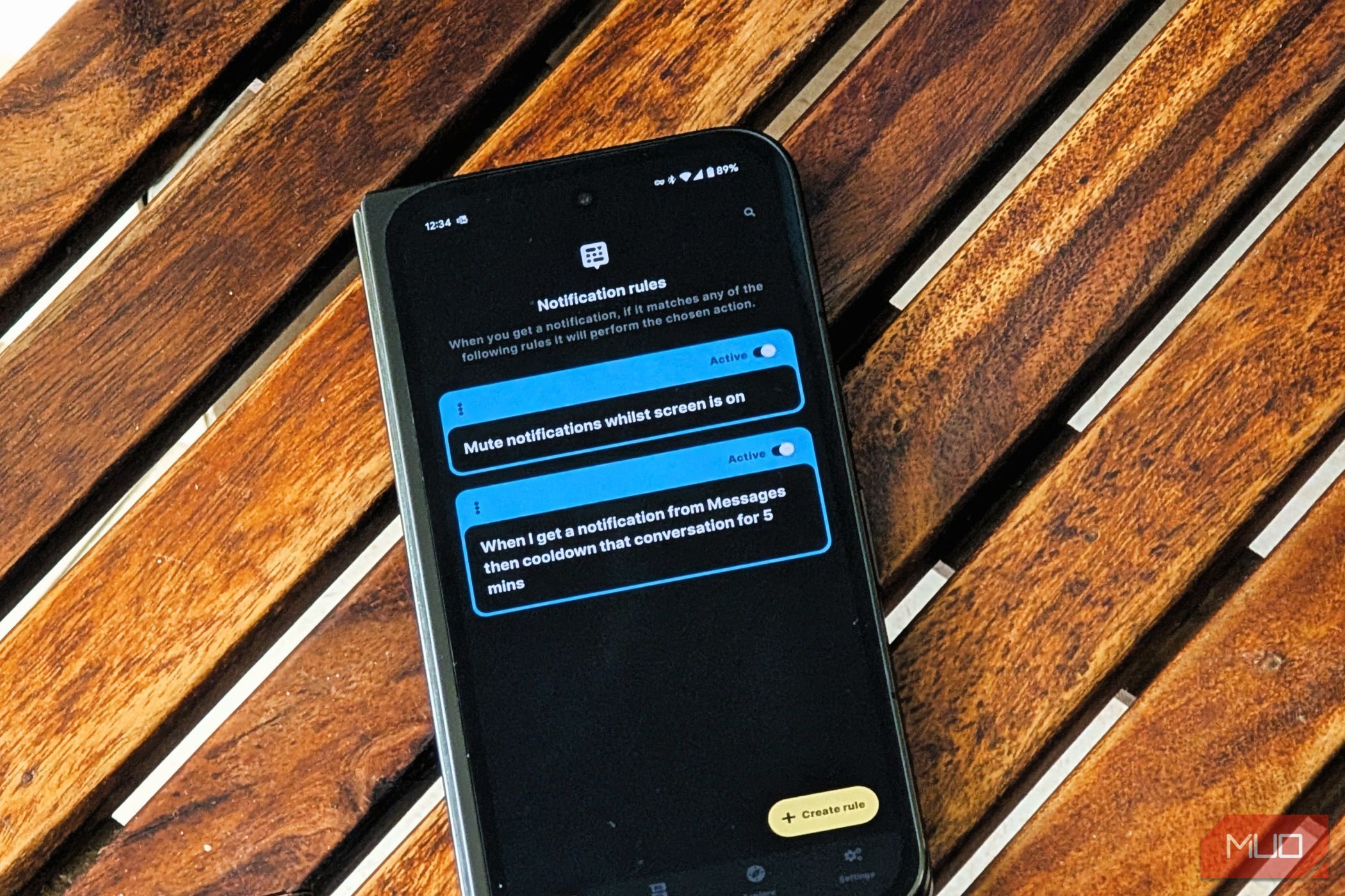 صفحه اصلی برنامه Buzzkill در تلفن هوشمند Android