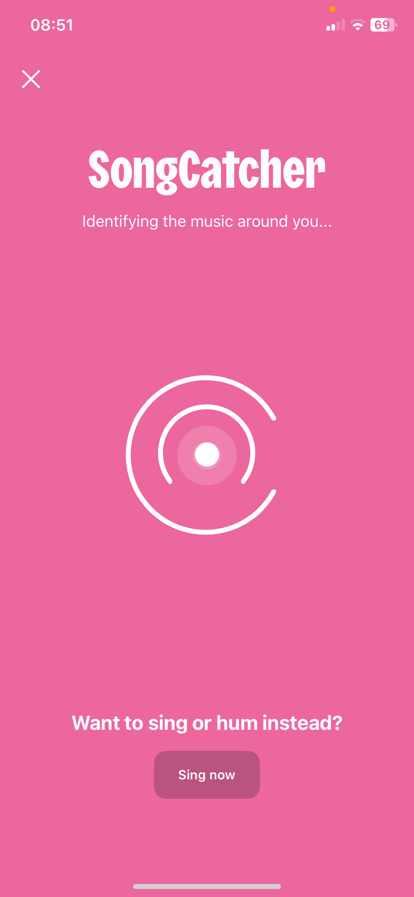 Deezer SongCatcher در حال اجرا است