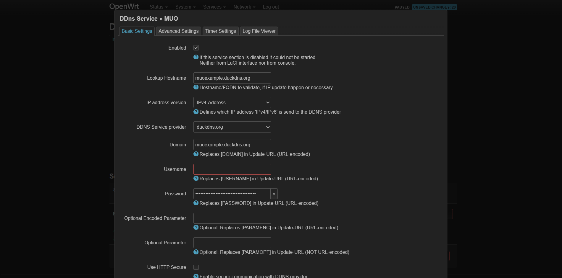 DDN ها را در روتر OpenWrt من پیکربندی کنید