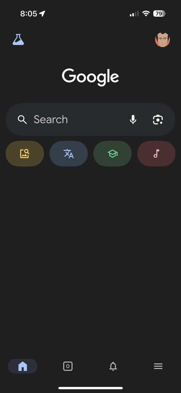 شناسایی موسیقی در برنامه Google برای iOS