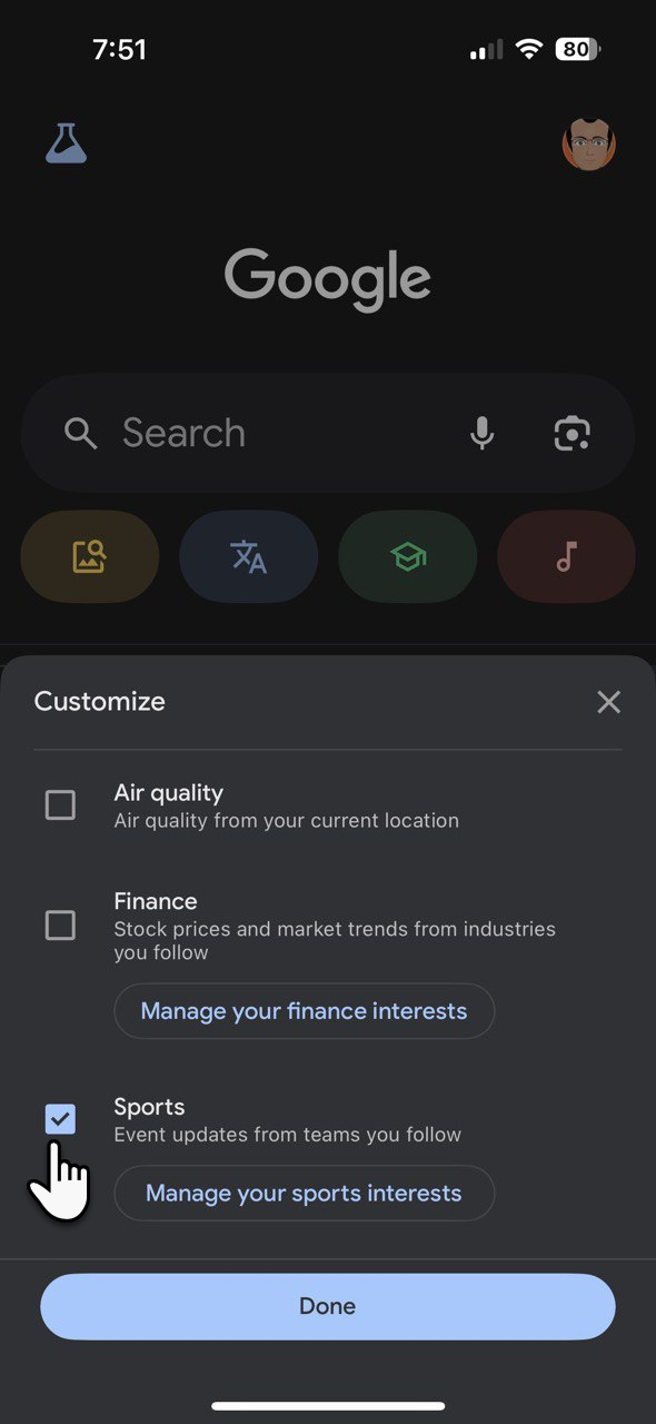 سفارشی سازی خوراک شخصی در Google Discover