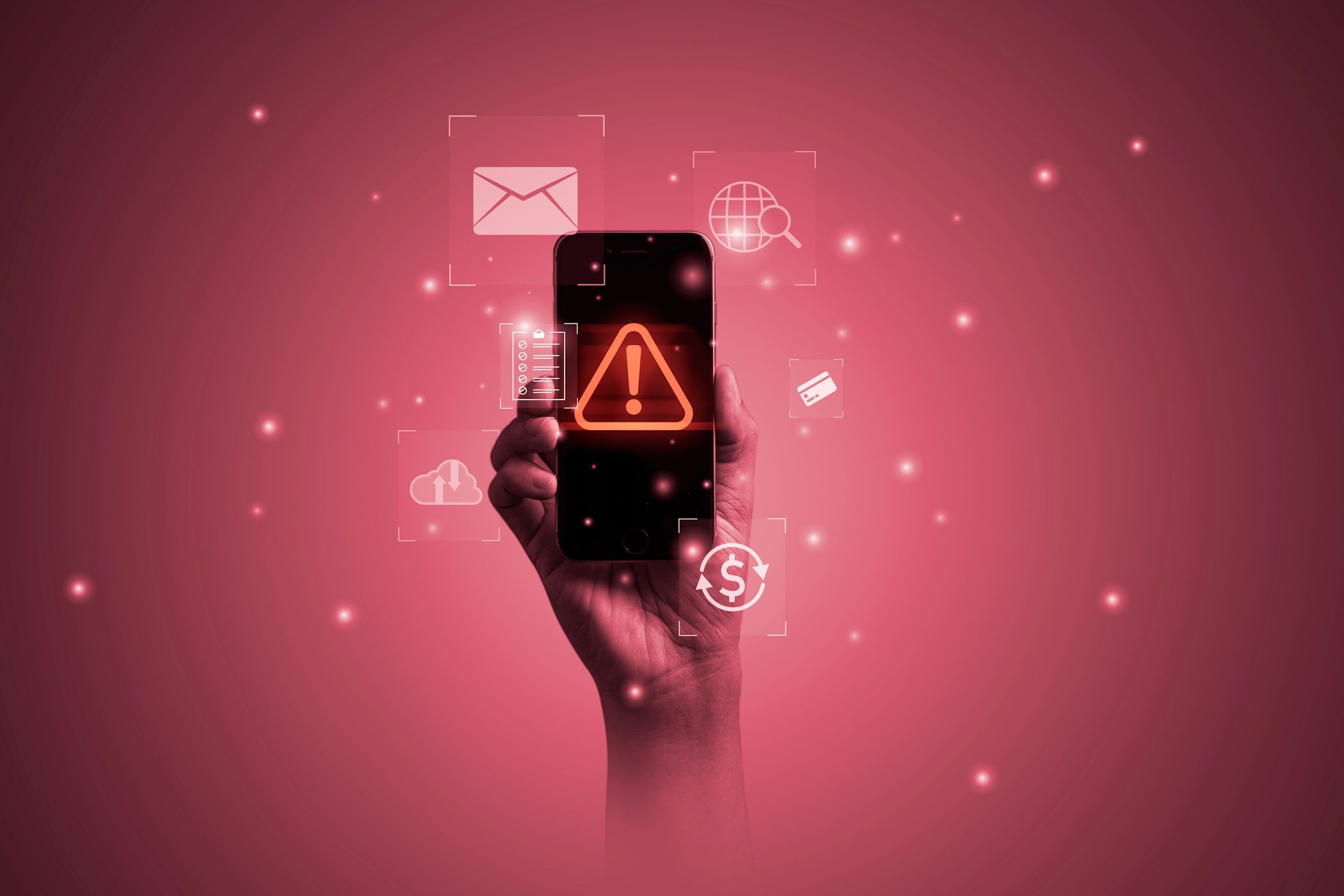 نگه داشتن تلفن هوشمند با بدافزار