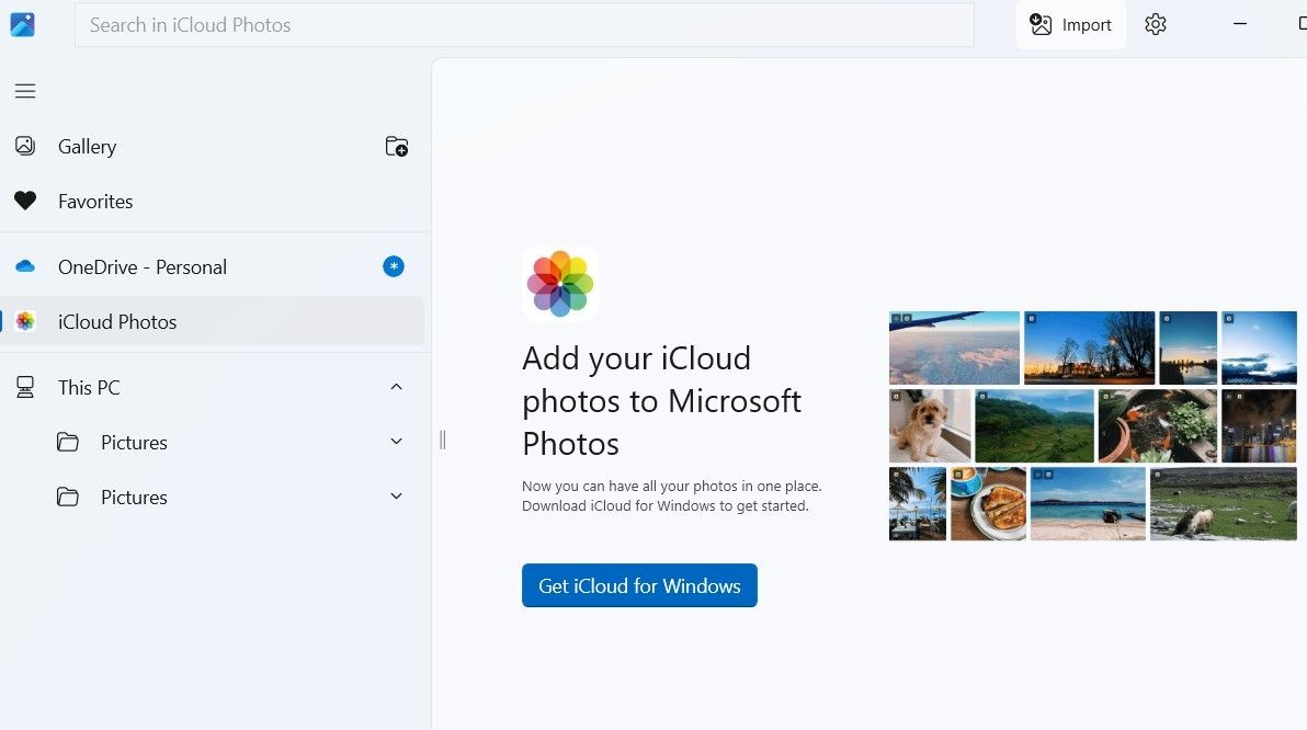 ادغام iCloud و OneDrive در برنامه Windows 11 Photos