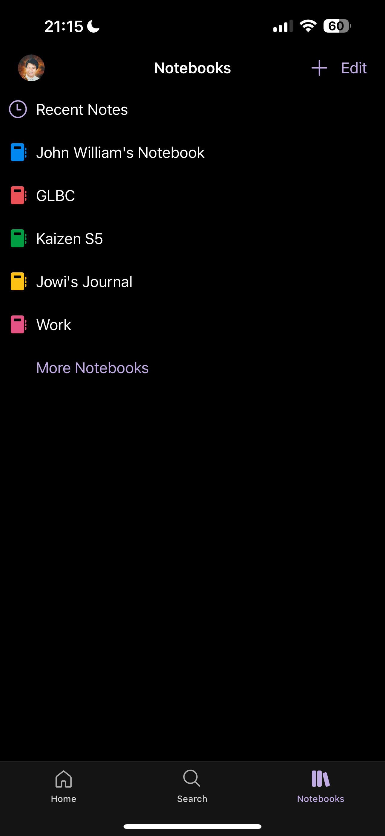 نوت بوک های OneNote در آیفون من