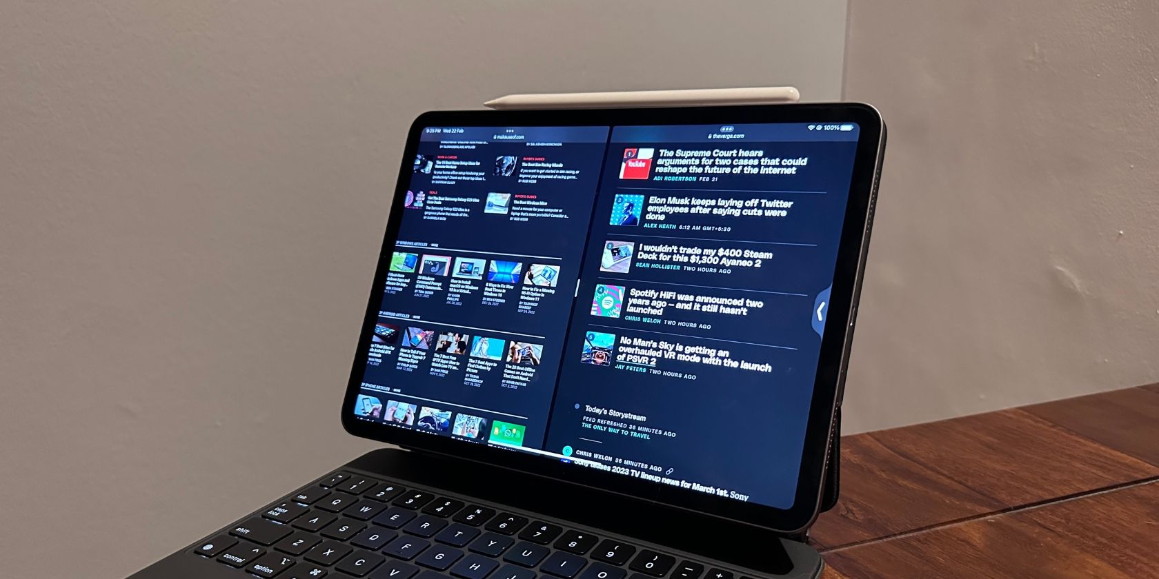 iPad Pro با استفاده از Split View در چندین ویندوز