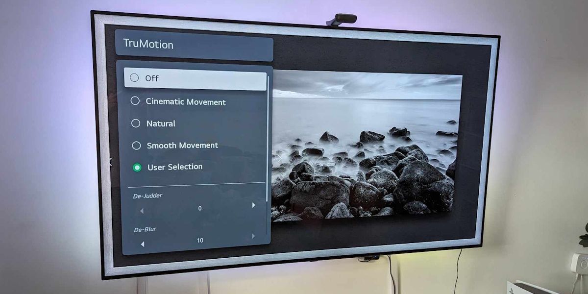 عکسی از منوی تنظیمات LG Trumotion