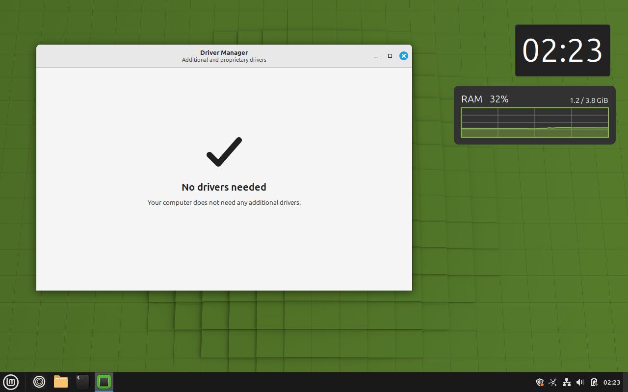 مدیر راننده در Linux Mint