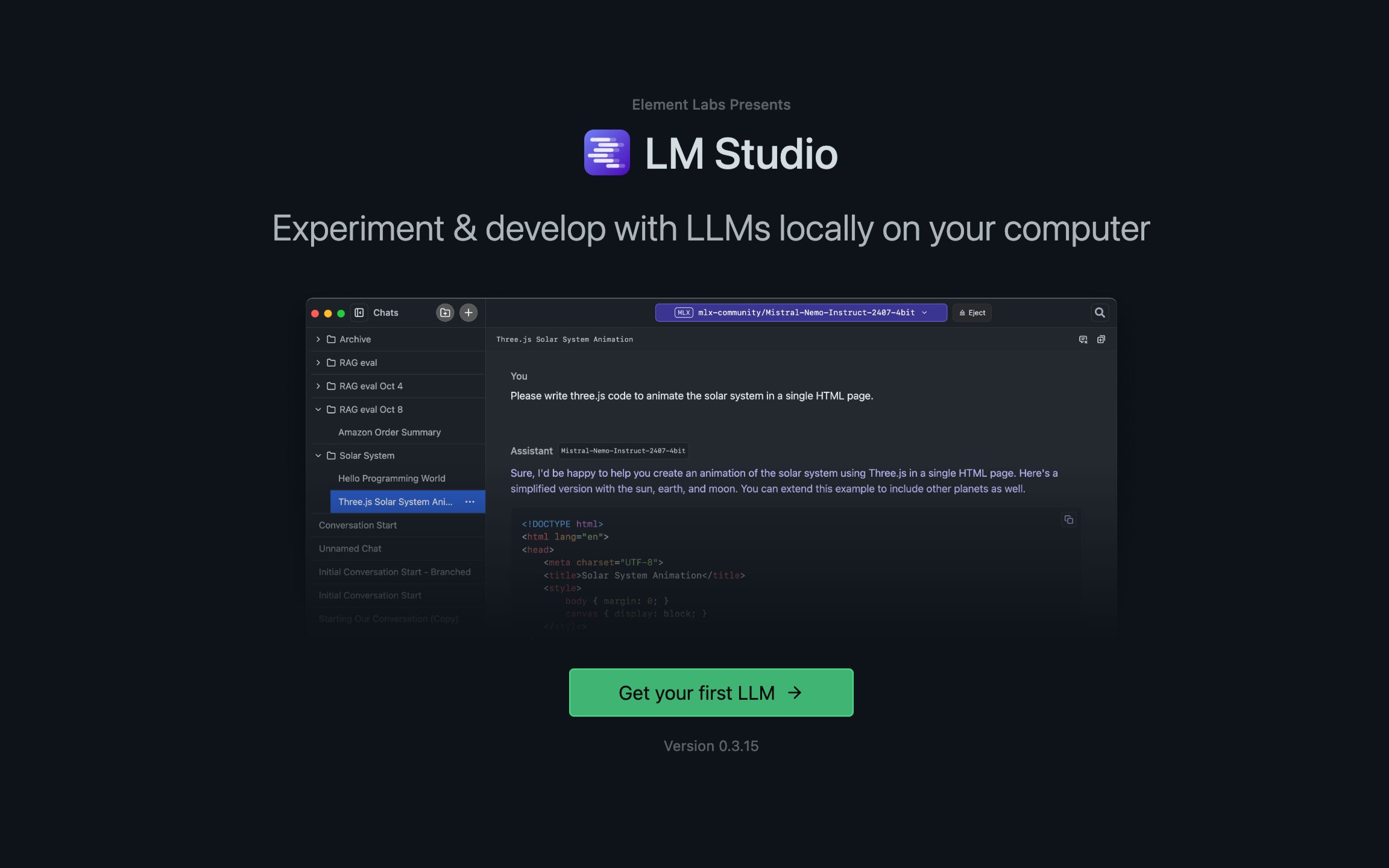 صفحه نمایش استودیوی LM