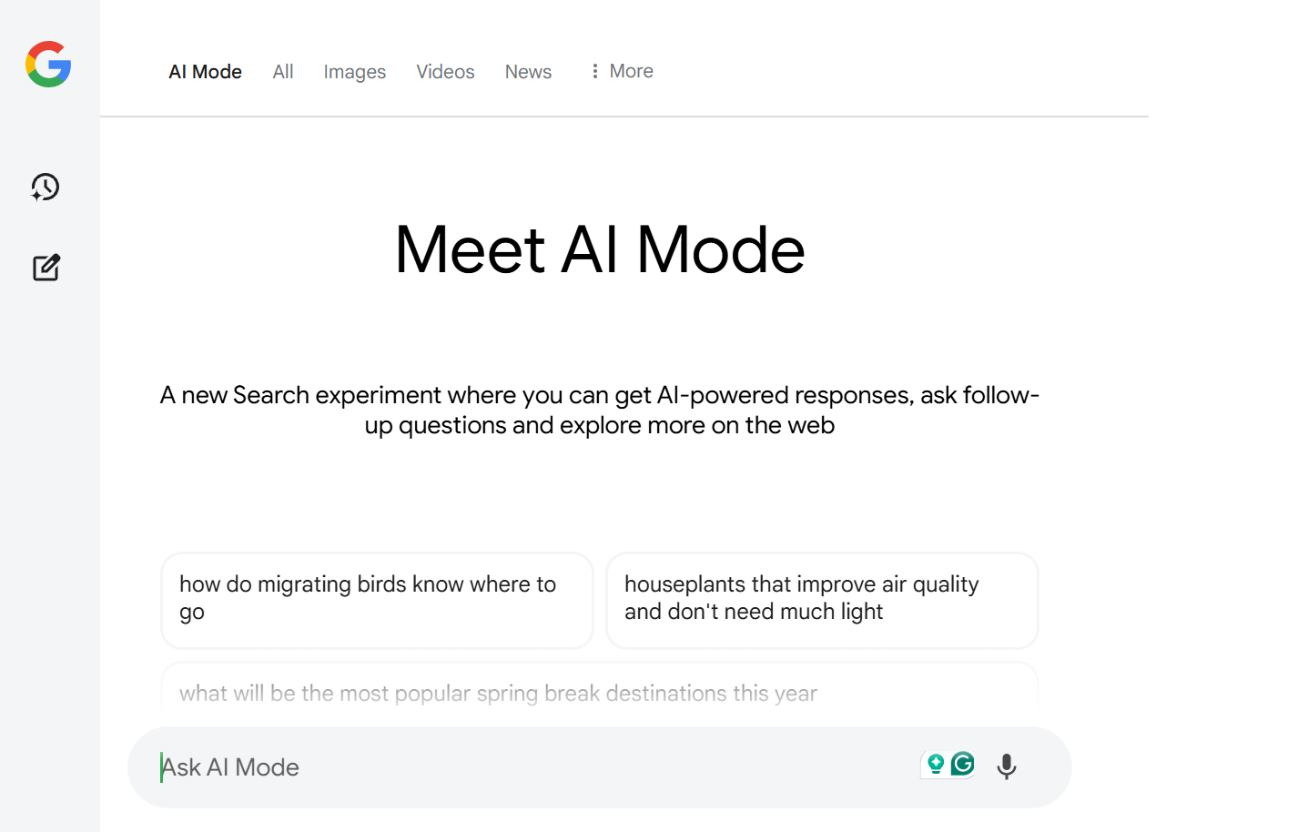 ملاقات با حالت AI Google