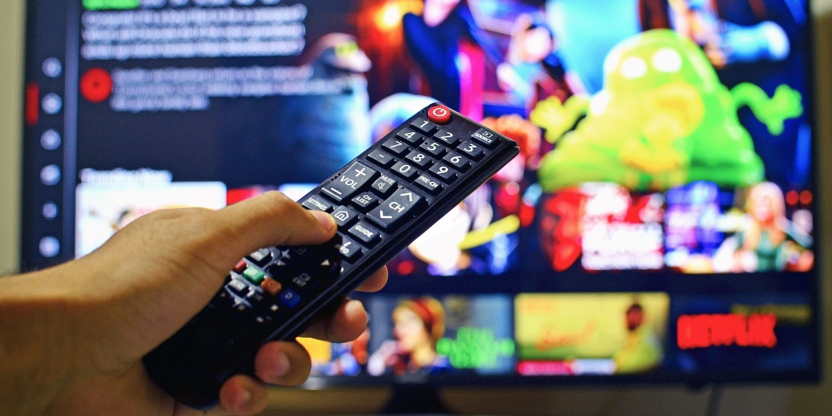 برنامه Netflix در یک تلویزیون هوشمند