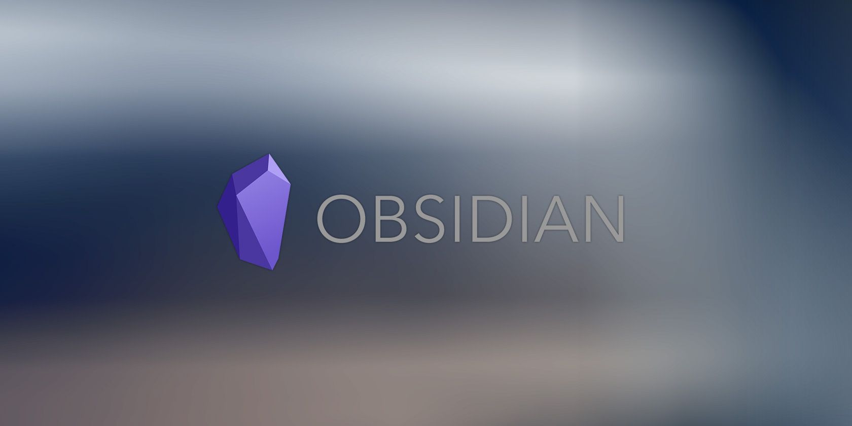 آرم Obsidian در پس زمینه
