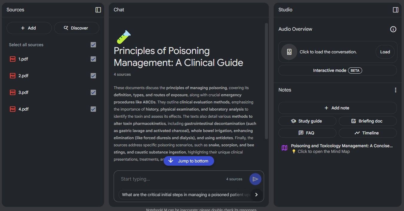 نمای کلی نوت بوک در Notebooklm