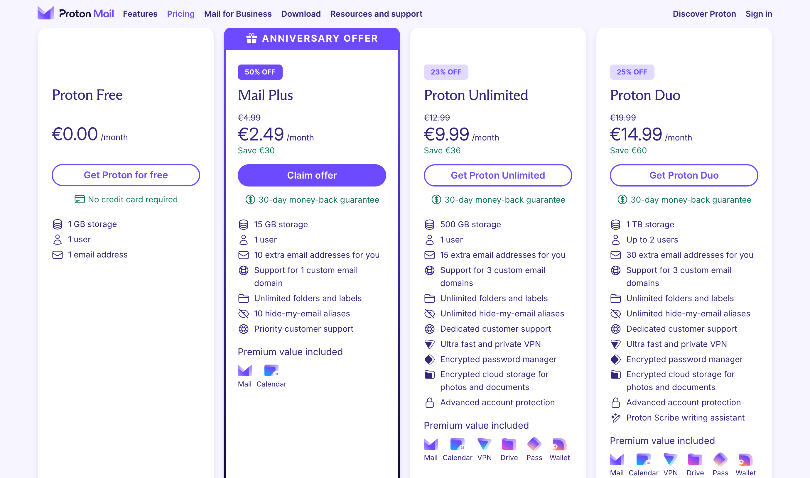 برنامه های ProtonMail با قدرت های مختلفی از جمله پروتون VPN