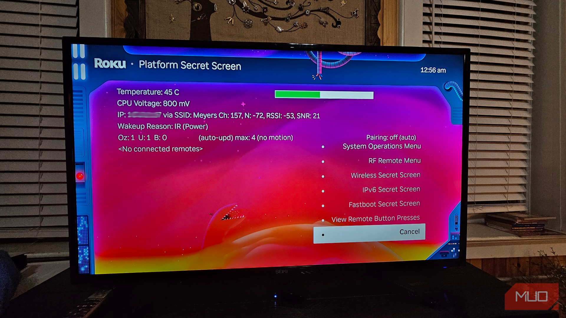 منوی صفحه مخفی Roku Platform ، ولتاژ و دما CPU را آشکار می کند