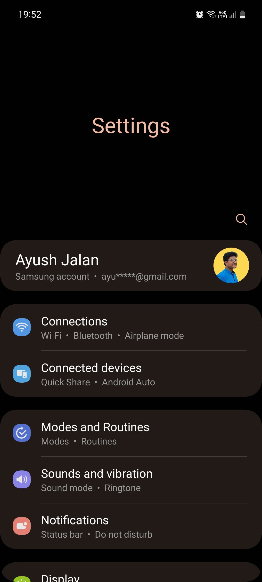تنظیمات دستگاه Samsung One UI 5