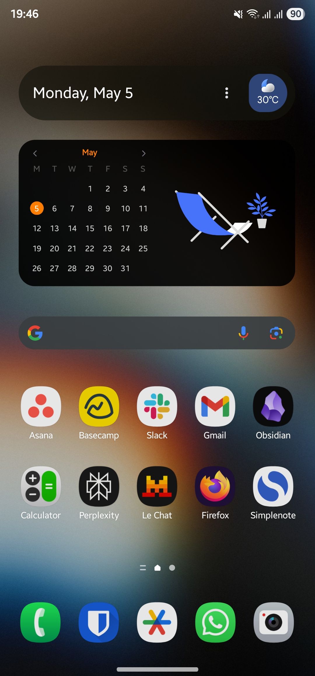 صفحه اصلی روی تلفن OnePlus.