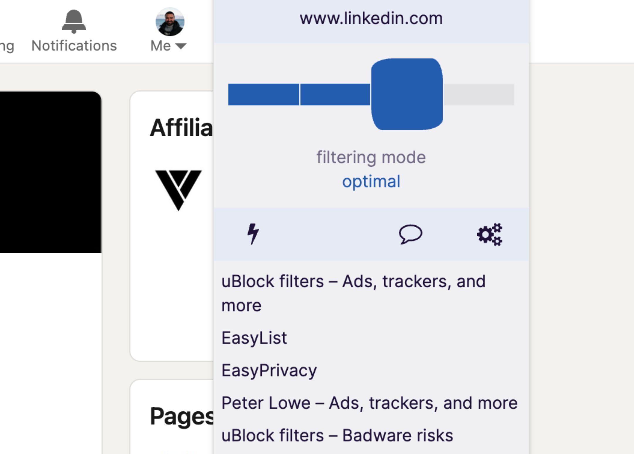 Ublock lite در Google Chrome
