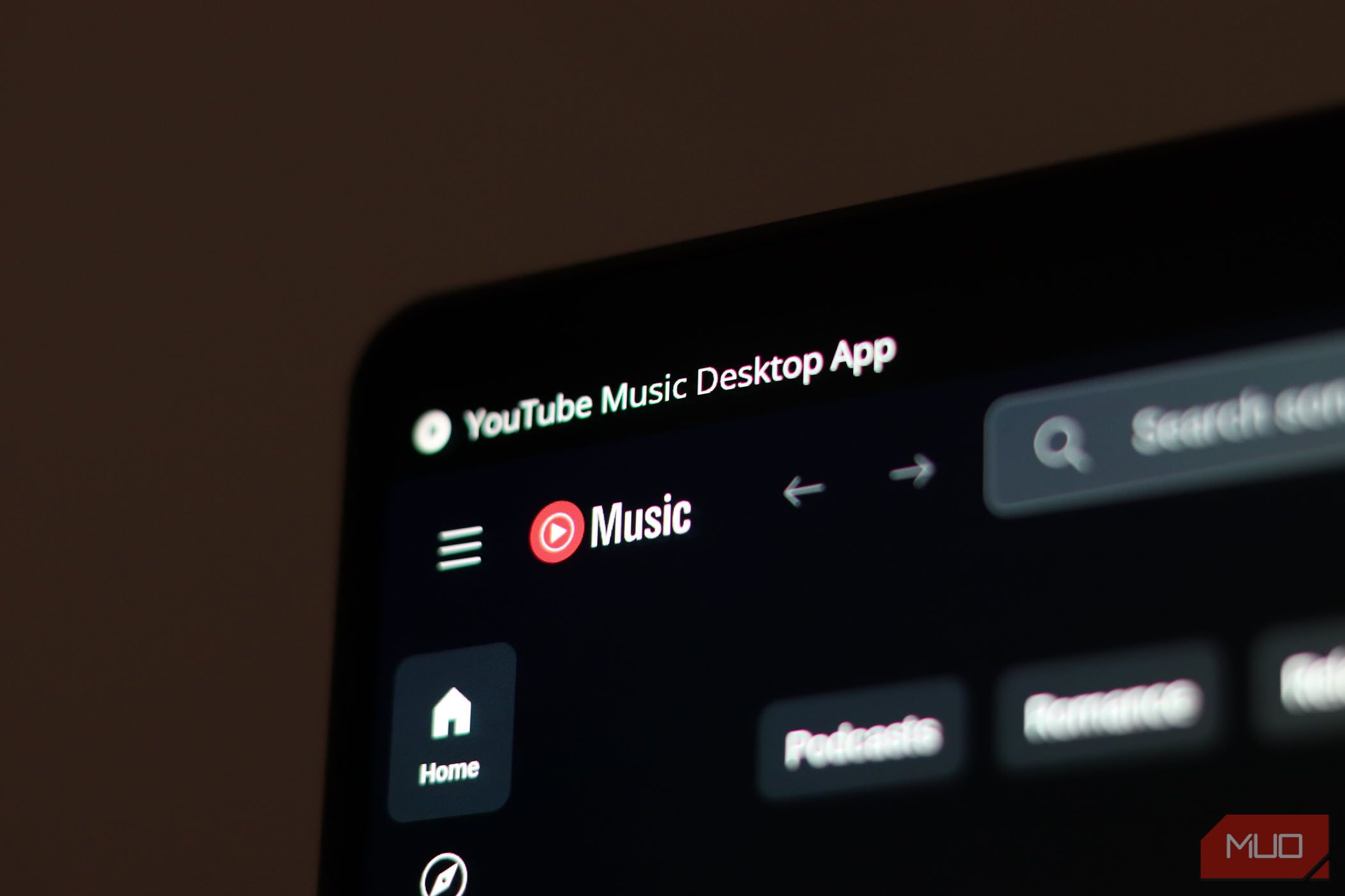 عکسی از برنامه دسکتاپ موسیقی YouTube