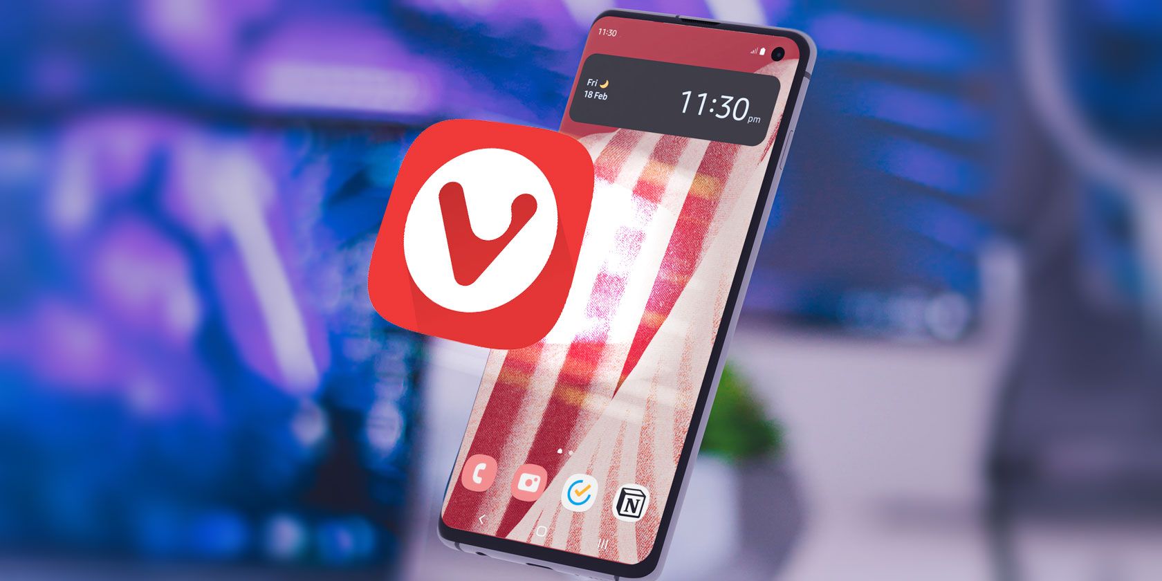 تلفن سامسونگ با آرم Vivaldi تلطیف شده