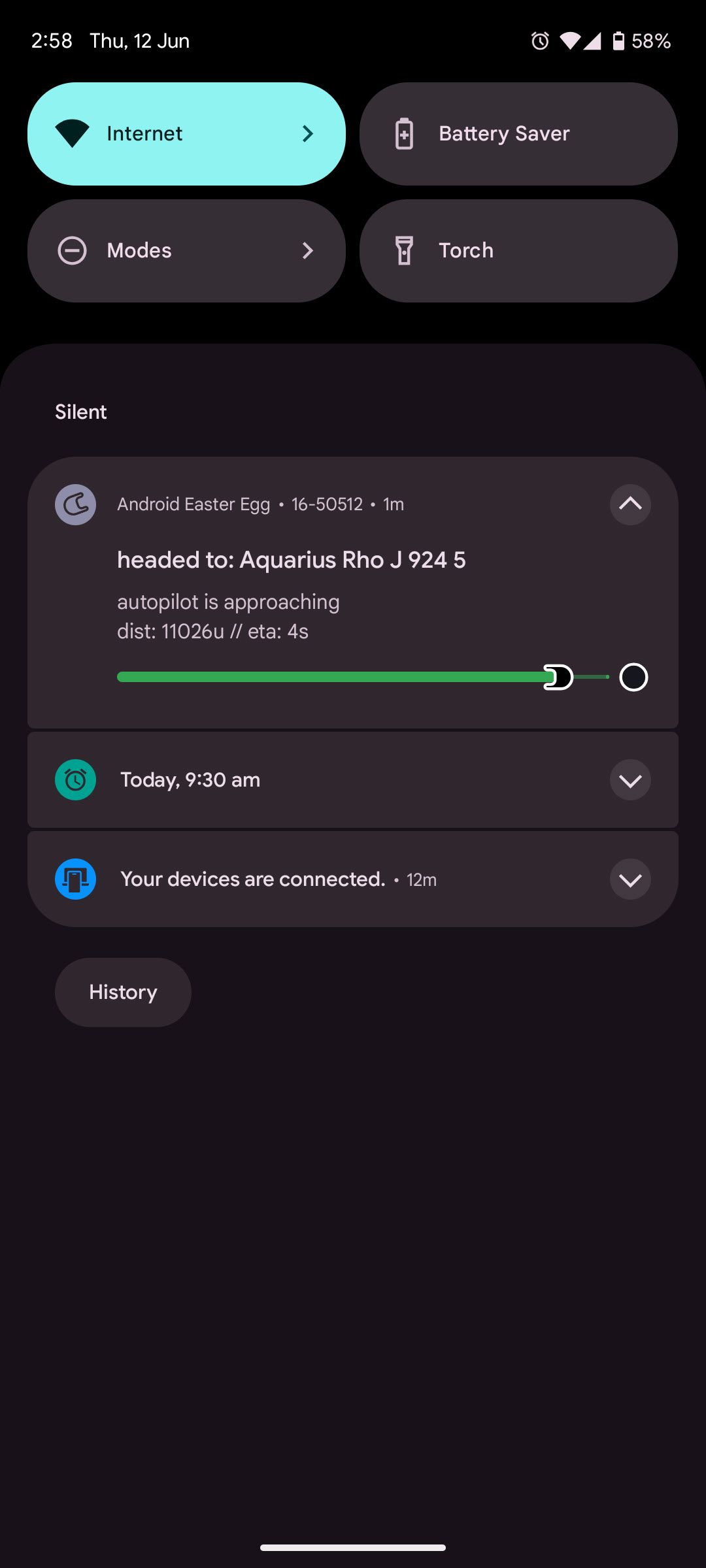Android 16 اعلان تخم مرغ عید پاک