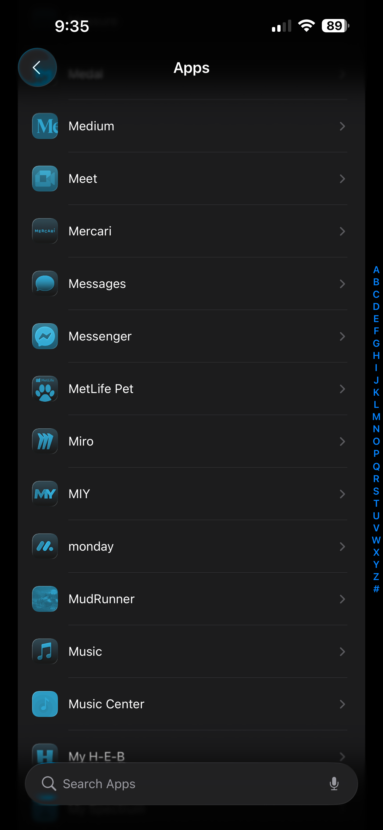 صفحه برنامه ها نشان می دهد پیام ها و برنامه های دیگر ios 26