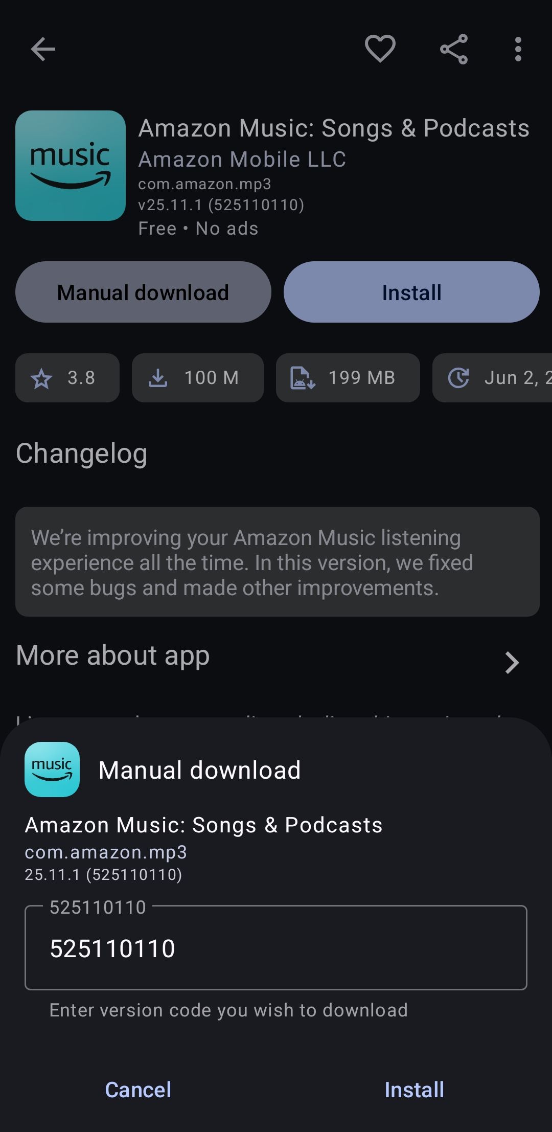صفحه بارگیری دستی فروشگاه Aurora در تلفن Android