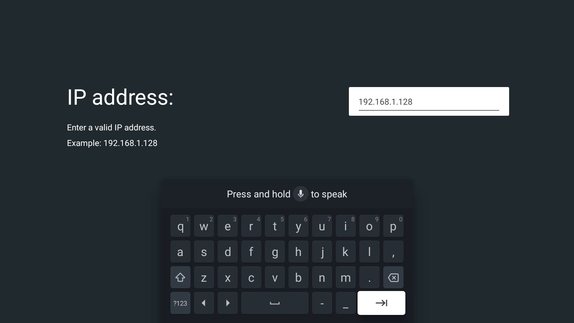 تنظیم آدرس IP در Google TV