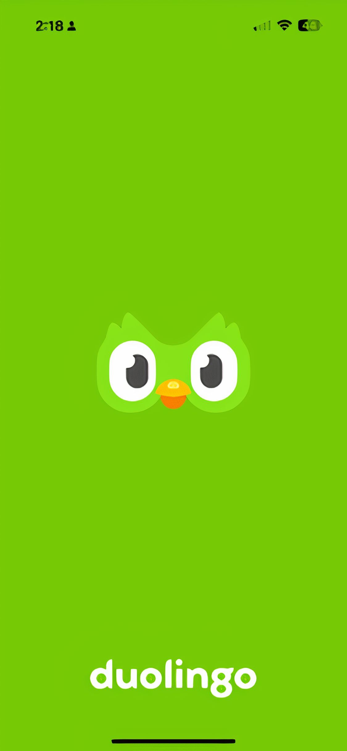 صفحه چلپ چلوپ برنامه Duolingo