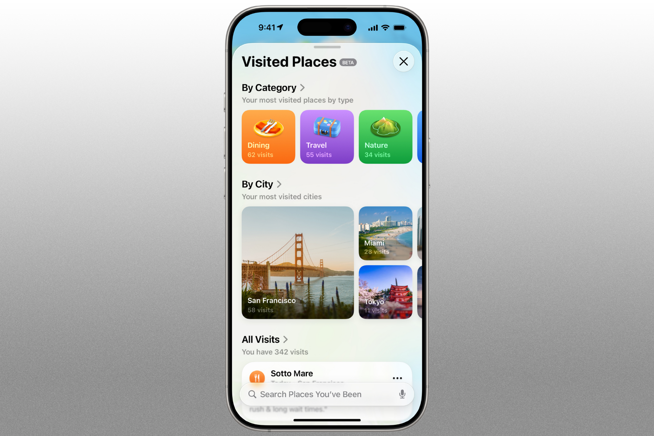 iOS 26 از مکانهای اپل در آیفون بازدید کرد