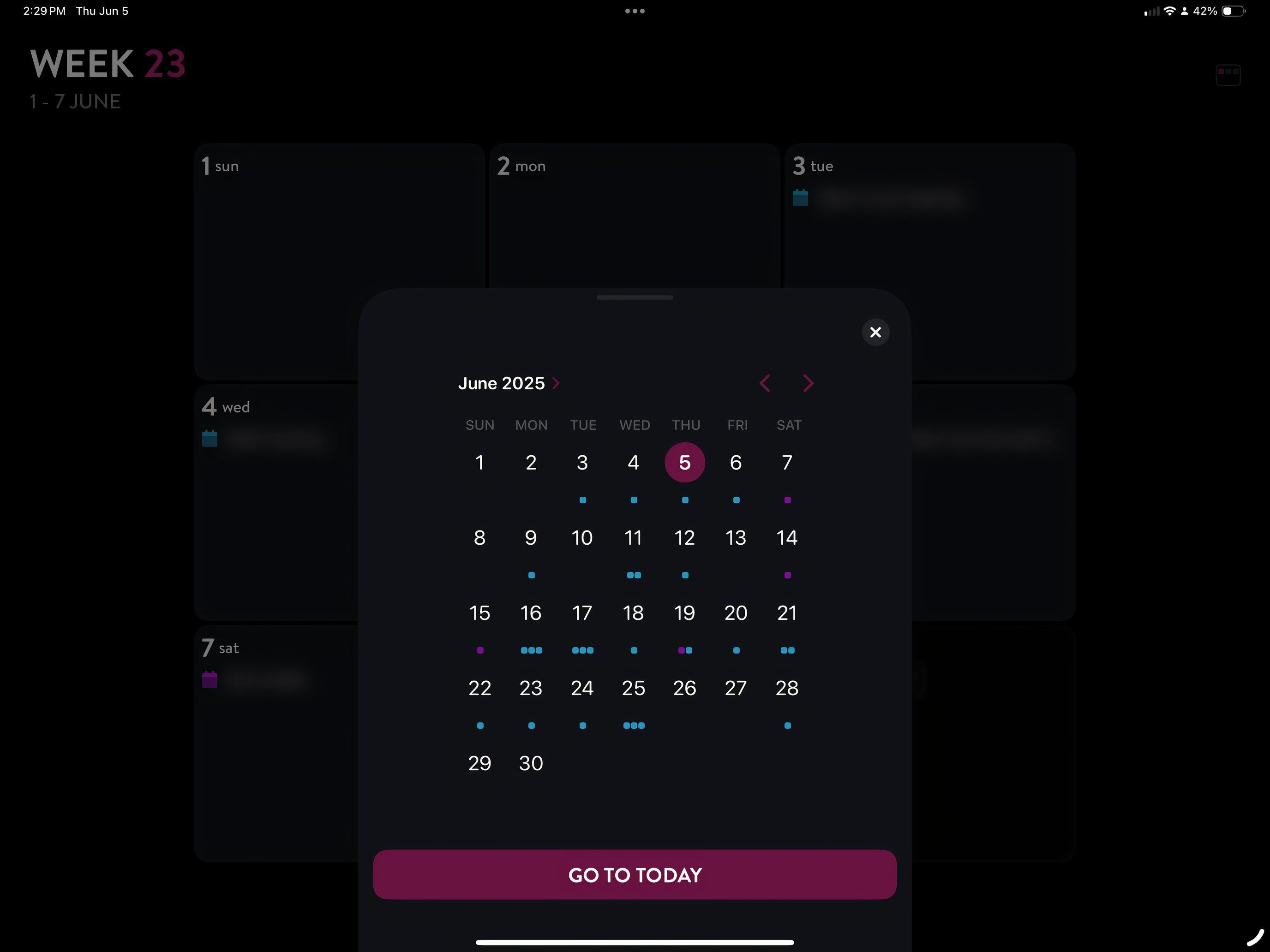 برنامه برنامه ریز Moleskine برای iPad