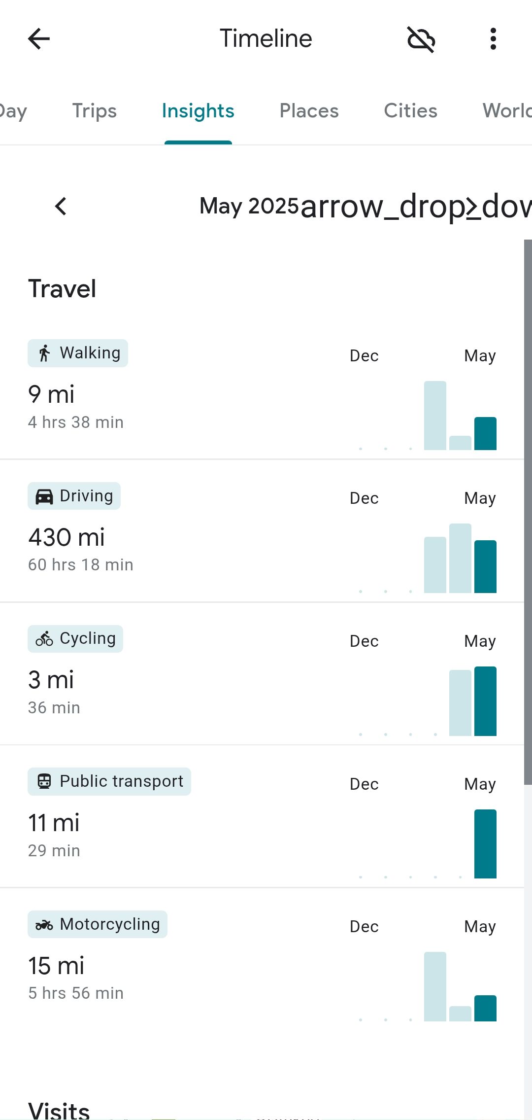 بینش Timeline در Google Maps