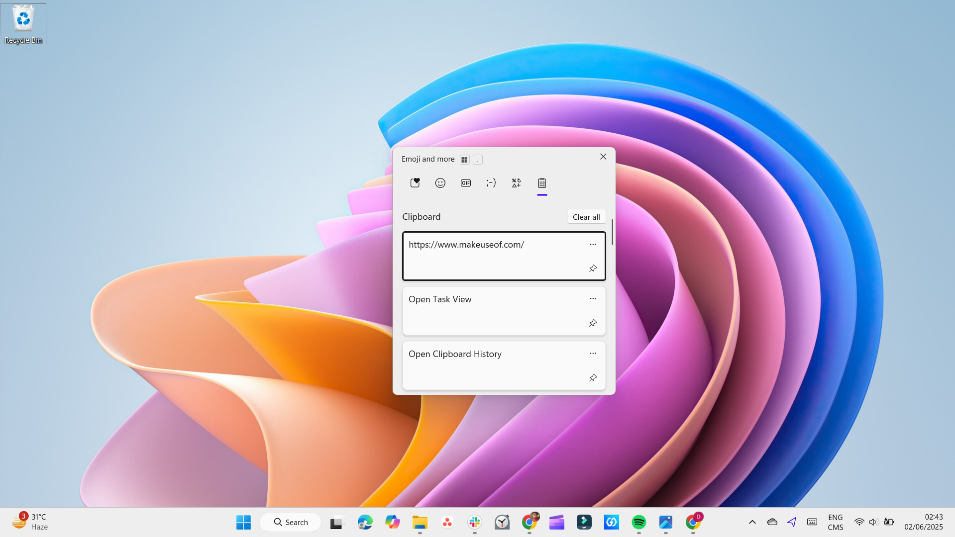 با استفاده از ابزار History Clipboard در رایانه ویندوز