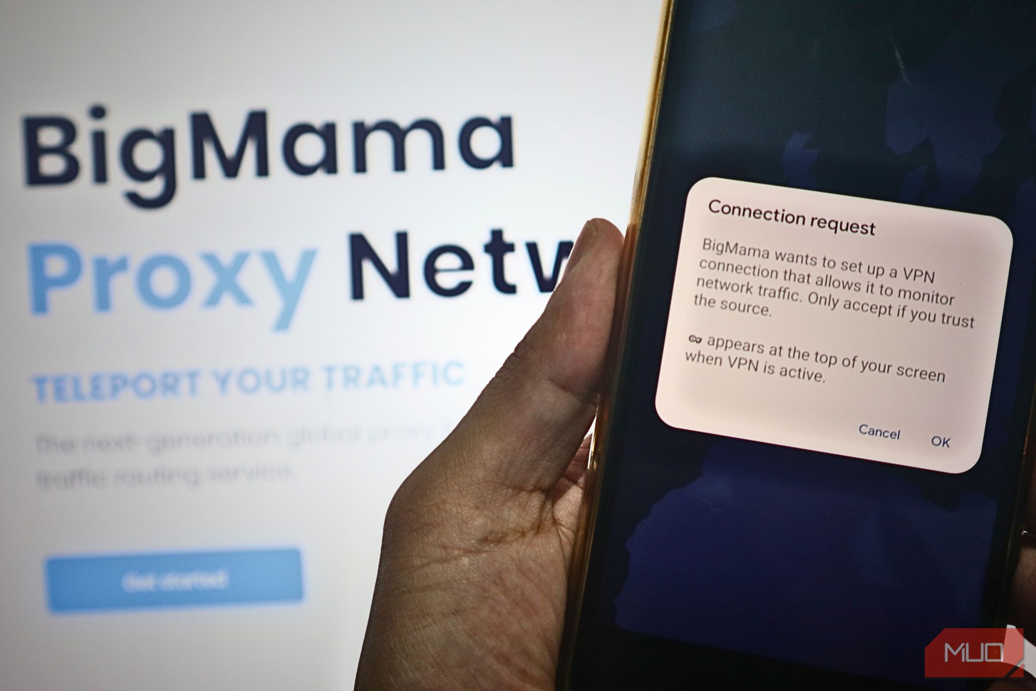 درخواست اتصال VPN رایگان Bigmama