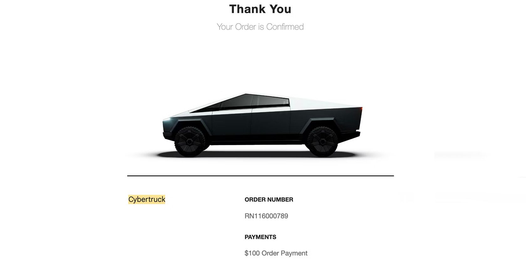 تأیید سفارش Tesla Cybertruck