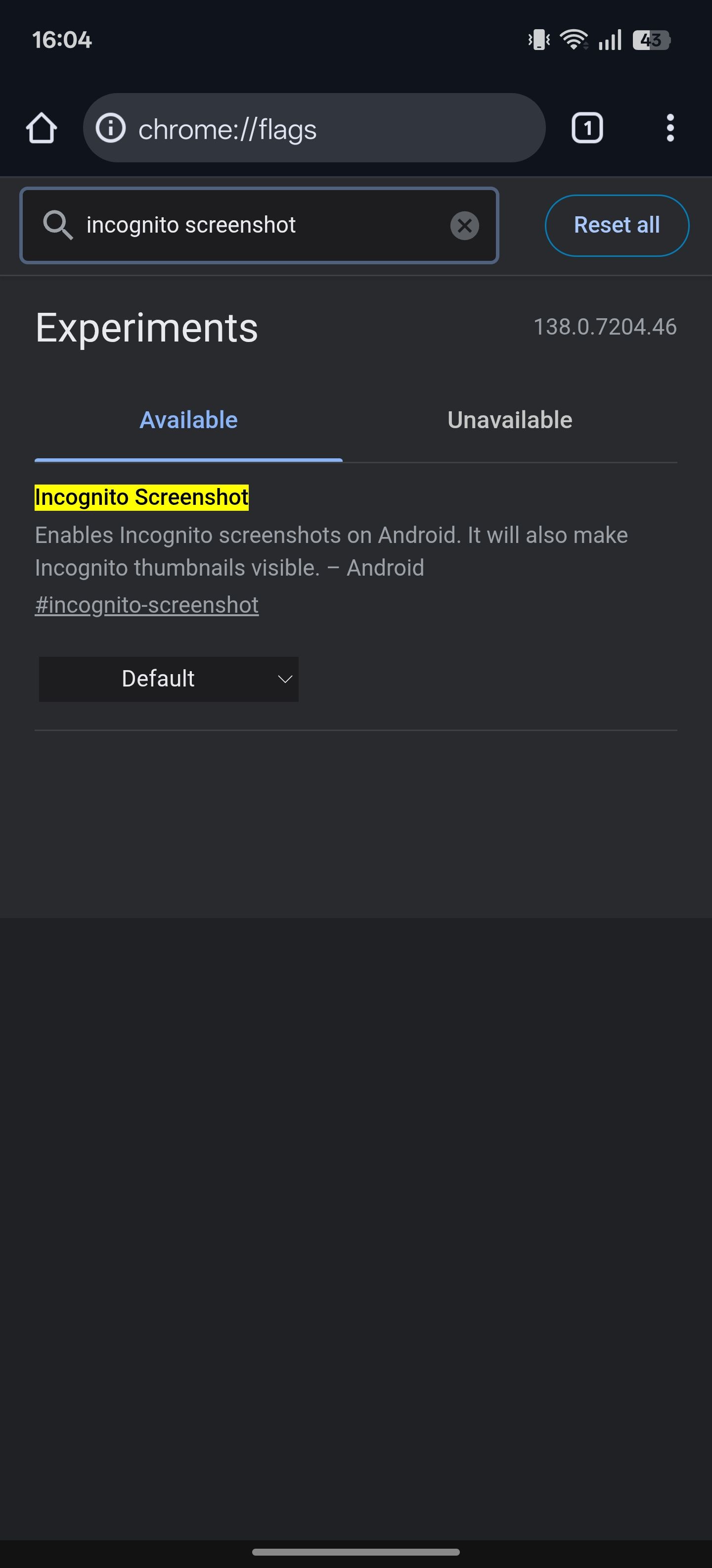 پرچم تصویر ناشناس در صفحه وب پرچم Chrome.