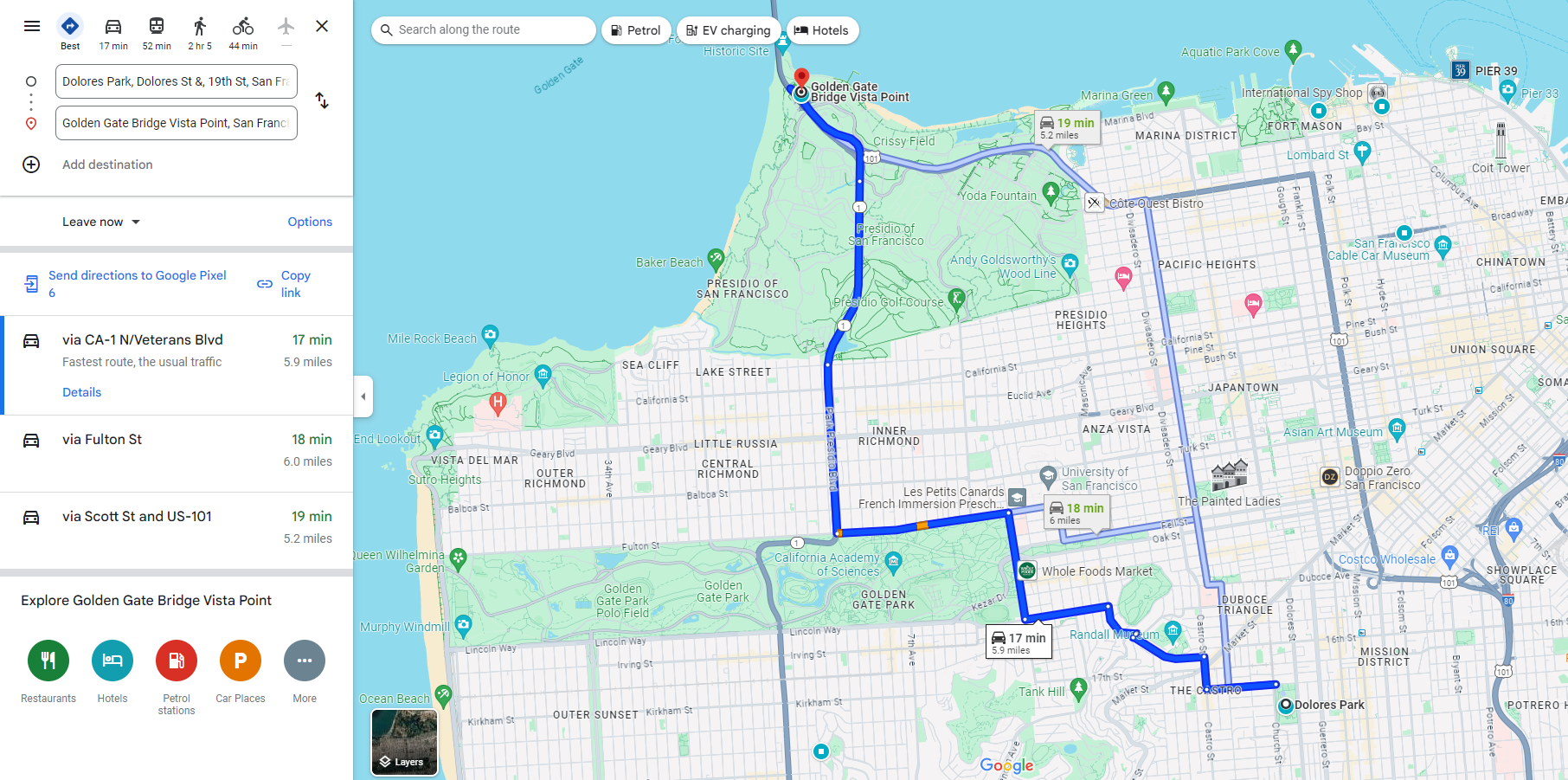 برنامه ریزی مسیری از A تا B با Google Maps